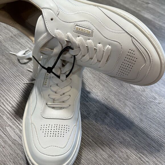 ALOHAS White Leather Low Top Lace Up Sneakers - NWOB Women’s Size US 11 - Picture 6 of 11
